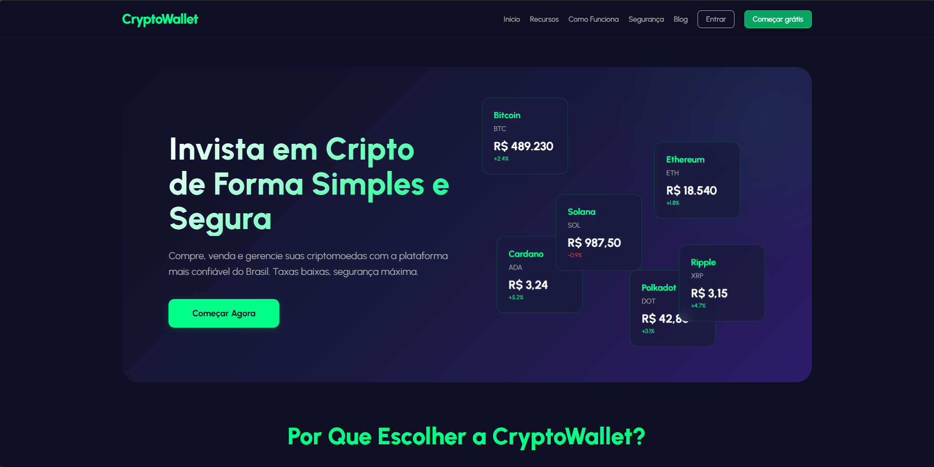 Crypto Wallet & Blog
